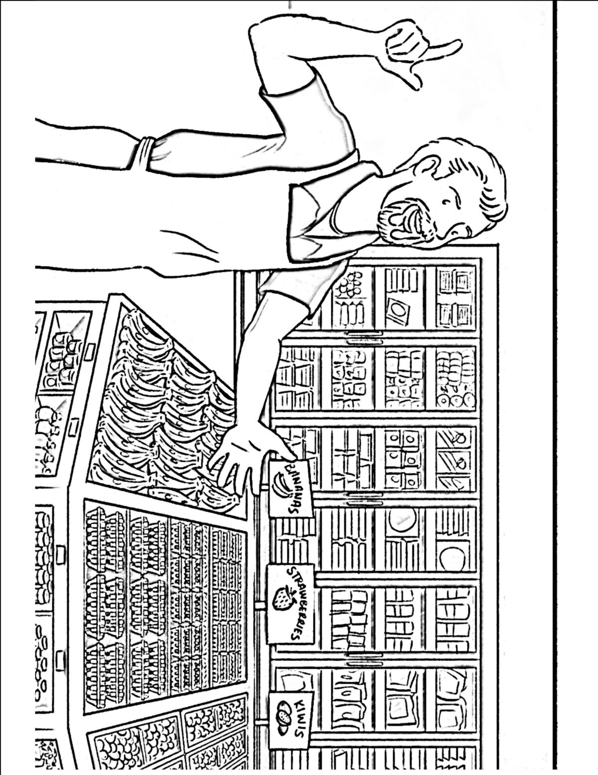 Hilltop Market coloring page